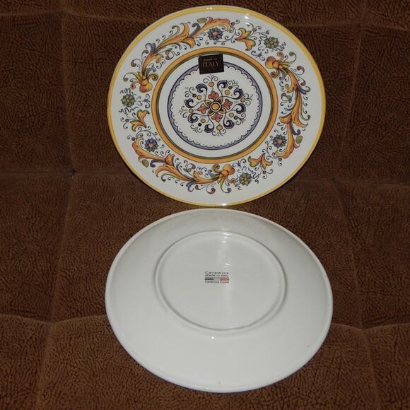 Ceramica Cuore Hand Painted Ceramic Dinner Plate 11” Made in Italy Set of 2 NEW - Picture 3 of 4